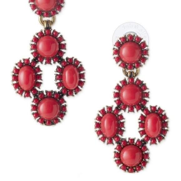 Stella & Dot | Retired Versatile 3-in-1 Coral Red Sardinia Earrings - Picture 10 of 15